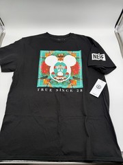NWT NEFF DISNEY Collection “MICKEY IN HAWAII” BLACK T-shirt Mens Large