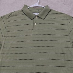 VTG Pierre Cardin Polo Shirt Men’s XL Striped Green Retro Embroidered Logo