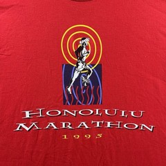 Vintage Nike Honolulu Marathon Shirt Mens XXL Red Running Race 90s Single Stitch