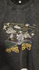 Acid Wash Graphic T Shirt Sunflower Bees Aesthetic Art Tee Size L
