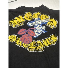 Mens Apparel Mecca outlaw Print T Shirt Winged Skull Snake Rocker Tattoo Black