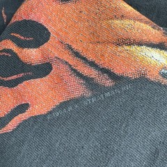Vtg Harley Davidson Untamed Tiger Flame T Shirt XL Chopped Cut Sleeves Spokane