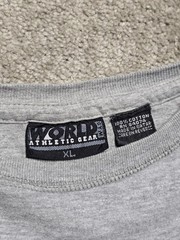 Vintage World Gym Shirt Tank Top Bodybuilding Hardocre Powerhouse Mens Size XL
