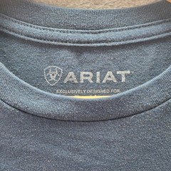 Ariat Mens Medium Blue Graphic T Shirt USA Logo Buckle Western Casual Tee