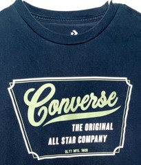 NWT Converse Crew T-Shirt Tee Black Converse The Original All Stars S