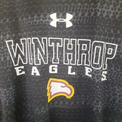 Under Armour Men’s XL Black Geometric Winthrop Eagles Tee New