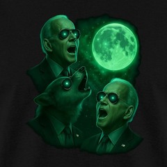 Alpha Wolves Howling Under Mystical Moonlight Joe Biden Men’s T-Shirt