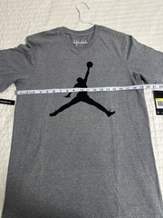 Jordan Jumpman Graphic Logo Men’s Short Sleeve T-Shirt Gray Crew Neck S