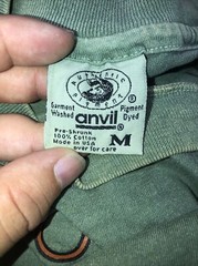 Vintage Anvil Authentic Pigment T Shirt Mens Medium M Resist-A-Ball Roll Model