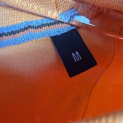 Left Coast Tee T-Shirt Mens Medium Orange 100% Peruvian Cotton Luxury Basic