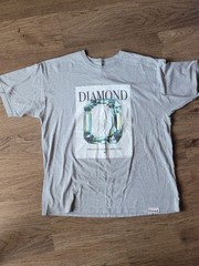 Diamond Supply Co. Men’s Gray Graphic Logo Crew Neck Short Sleeve Tee Size XL