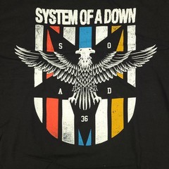 System of a Down Mens Graphic T Shirt Size L Large 36 Eagle Black Band New NWOT