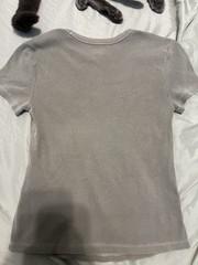 Old Navy Men’s Gray Cotton Knit Ribbed Crew Neck Short Sleeve T-Shirt Size S