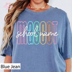 Custom Mascot School Name Shirt Personalized School Spirit Unisex Teacher Gift