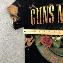 guns and roses t shirt Men’s S Black Bleach Spots Tie Dye Tour 2017