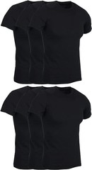 BILLIONHATS 6 Pack Mens Bulk Big Tall Short Sleeve Cotton Lightweight TShirt(XL)
