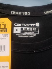 Carhartt Men’s Short Sleeve T-Shirt Size XL Black New With Tags