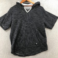 Modern Culture T-Shirt Mens S Black Hooded Short Sleeve V-Neck Pullover Casual