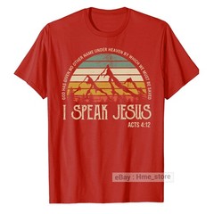 I Speak Jesus Christian T-Shirt Bible Verse Believe In God Faith Catholic Tee