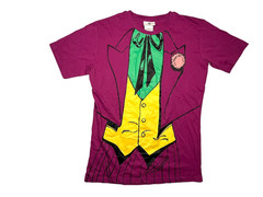 DC COMIC Pink/Green THE JOKER SUIT x COSTUME T-SHIRT Batman Fan Halloween Men XL