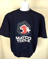 Matco Tools Short Sleeve Dark Blue Sweat Shirt Meds & Lgs Available NIP Rare