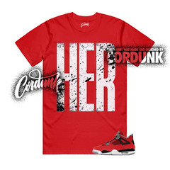4 Toro Bravo Fire Red White Black Cement Grey 2026 T Shirt Match HERTALL