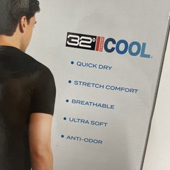 32 Degrees Cool Men’s 3 Pack Short Sleeve Crew Neck Tee T-Shirt BLACK MEDIUM Wic