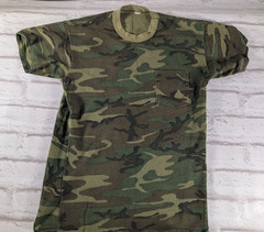 Vintage Camo Mesh Shirt Men M L Fishnet Waffle Grid Open Weave Woodland Tactical