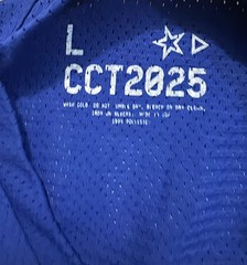 Cowboy Carter CCT2025 Tour Graphic Print Mesh Jersey T-Shirt Blue M Beyoncé