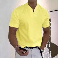 Mens V Neck T Shirt Muscle Fit Short Sleeve Gym Summer Athletic Tee M-5XL