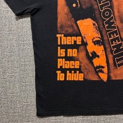 Halloween II Horror Movie T Shirt Medium M Black No Place To Hide Michael Myers