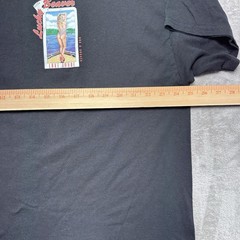 Lucky Beaver Bar & Burger Lake Tahoe T-Shirt Black Graphics Pinup Boat Size 2XL