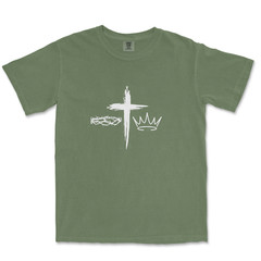 Cross With Crowns Shirt Christian Shirts for Men Graphic Jesus Shirts For Men