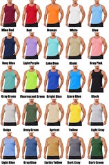 Men’s Tank Top Cotton Moisture Wicking Muscle Shirt Summer Sleeveless Gym Shirts
