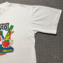 Vintage 90s Teachers Make All Other Professions Possible T Shirt White XL Art