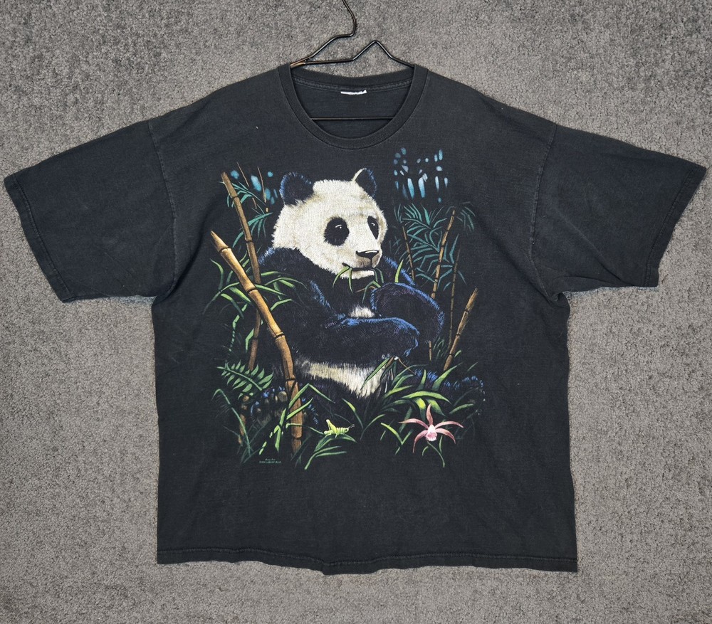 Vintage Liquid Blue Panda Shirt Men’s 2XL Double Side AOP Panda Bear 1999 1990s