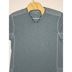 Buckle Black Henley T-Shirt Mens XL Slate Blue Grommet Contrast Stitch BB3301