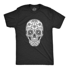 Sugar Skull Cinco De Mayo T-Shirt Mens Vintage Graphic Tee Cotton