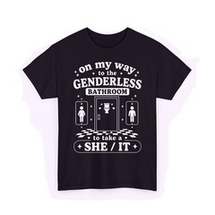 Funny On My Way to The Genderless Bathroom to Take A She It Unisex T-Shirt