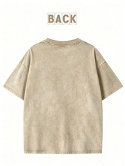 Cowboy Horse Front Western Letter Back Tee Short Sleeve