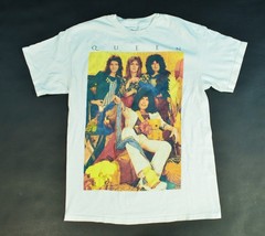 Queen Classic Rock Band Freddie Mercury White Band Shirt Official Medium