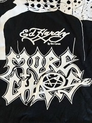 Ken Carson x Ed Hardy T Shirt S Black More Chaos & Friends Slim Fit NEW *spots