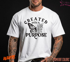 Unisex Created With A Purpose T-Shirt, Men T shirt,Women T shirt Gift Christian