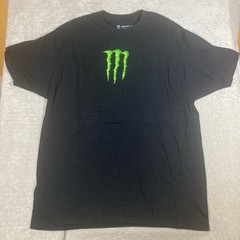 Monster Energy Drink Logo T-Shirt Men’s Size XL Black Double Sided *Grease Spots