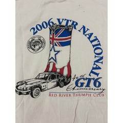 Hanes Beefy-T Shirt Mens XL Tee Cream 2006 VTR National Triumph GT6 Car Graphic