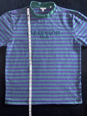 GUESS ASAP A$AP Originals Men’s Purple Green Striped Logo T-Shirt Size M
