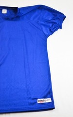men’s Schutt practice jersey size S/M blue v-neck mesh design elastic sleeves