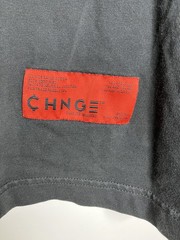 CHNGE Organic Cotton Long Sleeve T-Shirt Mens XL Black Embroidered Respect Women