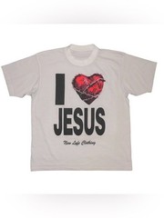 NEW I Heart Jesus T-shirt by New Lyfe Clothing Size Large NWT 100% Combed Cotton
