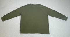 Lands End Sweatshirt Men XXL (50-52) Green Cotton Blend Stretch Pullover